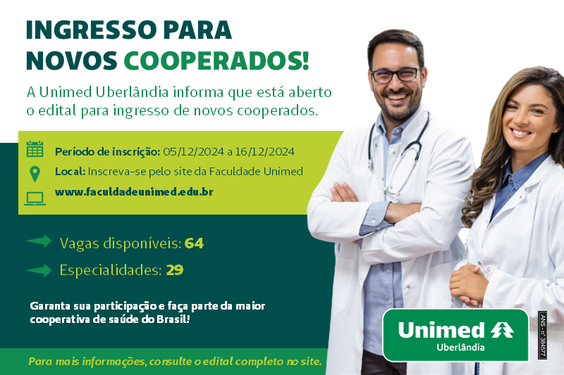 Processo de Admissão de Novos Cooperados - Unimed Uberlândia - Edital 001/2024